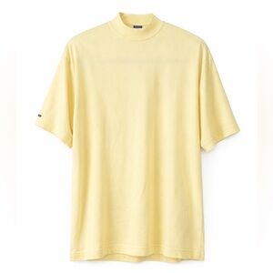 Nike Dri-FIT Nebraska-Kearney Mock Neck Tee Butter Yellow Cotton Men’s L